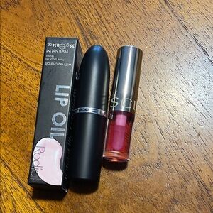 Mac Ruby Lipstick and 2 Lip Oils